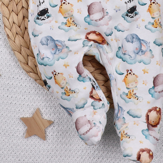 ABN-5607 Tutine per bambini Little Dreamers Nini in cotone biologico - bottoni a pressione senza nichel, ipoallergeniche, produzione polacca