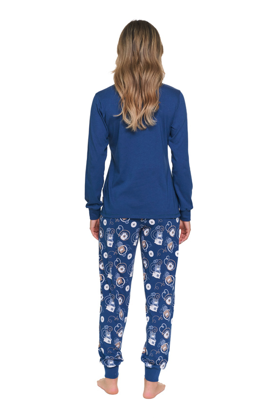 Pigiama donna Doctor Nap 7510 100% cotone, lunga, con polsini, stampa