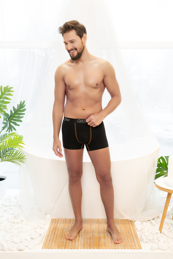 Boxer uomo Fluo Italian Fashion - nero/arancio fluo