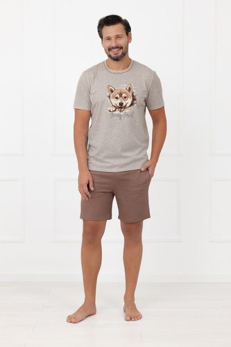 Pigiama uomo Shiba Italian Fashion 100% cotone shorts manica corta