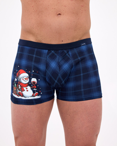 007/80 Cornette - boxer natalizi da uomo, 95% cotone 5% elastan, confezionati