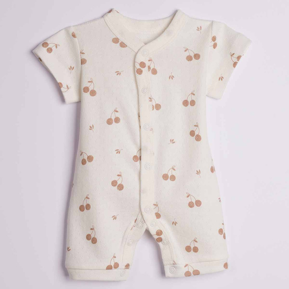 224020 Nicol Rampers bambina 100% cotone traforato ciliegie