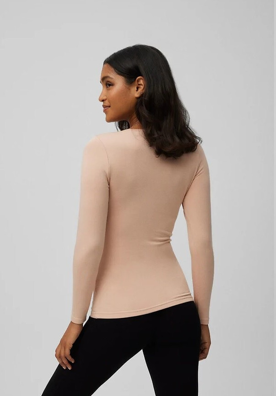 T-shirt termica da donna Ysabel Mora 70017 nude - morbida, traspirante, ipoallergenica, a maniche lunghe
