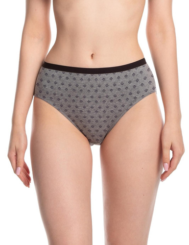 Lama L-130 BI-10 slip bikini da donna - cotone, confezione da 3 pezzi nei toni del grafite e del nero