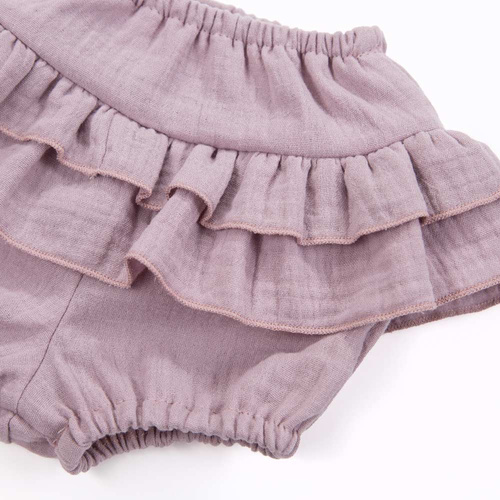 Bloomers in mussola botanica con balze Eevi heather - 100% cotone
