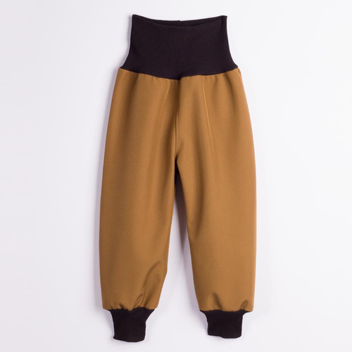 Nicol Pantaloni softshell bambini 229053 con pile, vita alta, polsini - oliva