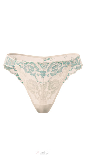Bokserki Unikat Eloise beige-verdi in pizzo e tulle eleganti