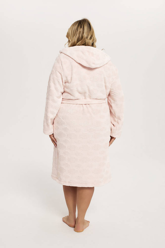 Accappatoio da donna Drina con cappuccio Italian Fashion - rosa