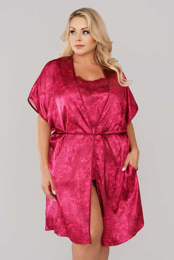 Impresja Accappatoio da donna Moda italiana bordeaux