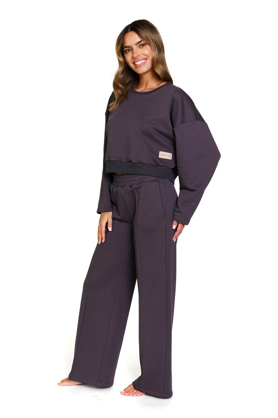 7360 Doctor Nap - Tuta da donna in cotone con pantaloni larghi | Produzione polacca - fume