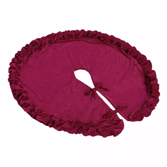 Tappeto per albero di Natale 80 cm in velluto marrone NL24 - un elegante tocco finale alle vostre decorazioni natalizie