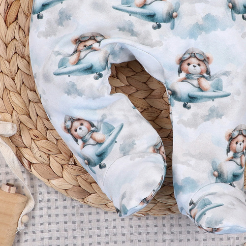 NINI Baby Bear Pilot pantaloni lunghi per neonati in cotone organico 100% ABN-5750/PIL