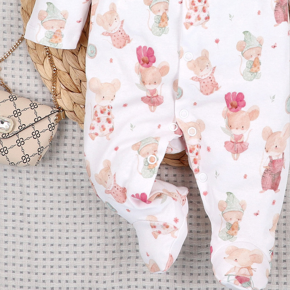 Tutina Nini 100%  Little Mouse cotone biologico per neonato