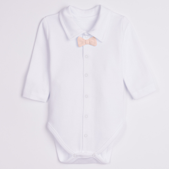 169396 Completo per battesimo bambino 5 pezzi body, felpa, pantaloni in cotone