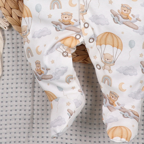ABN-5506 Pagliaccetto neonato Nini Sky Journey 100% cotone organico per neonati