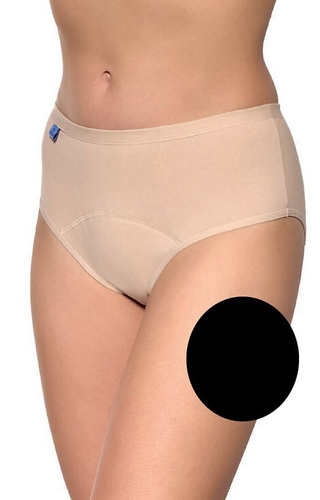 002 Mutandine da donna Gabidar nere - per incontinenza, in cotone, antibatteriche