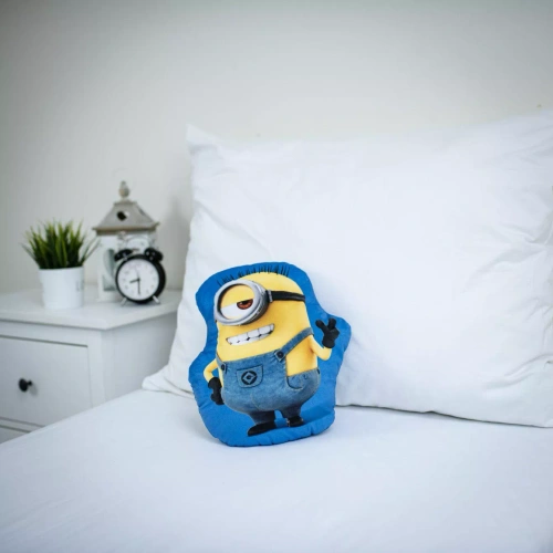 Cuscino Minionek Carla JF24 35x30 blu morbido peluche