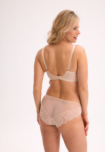 BS 1228 Reggiseno Isla Semi-Soft - semitrasparente, in pizzo, elegante beige Gaia