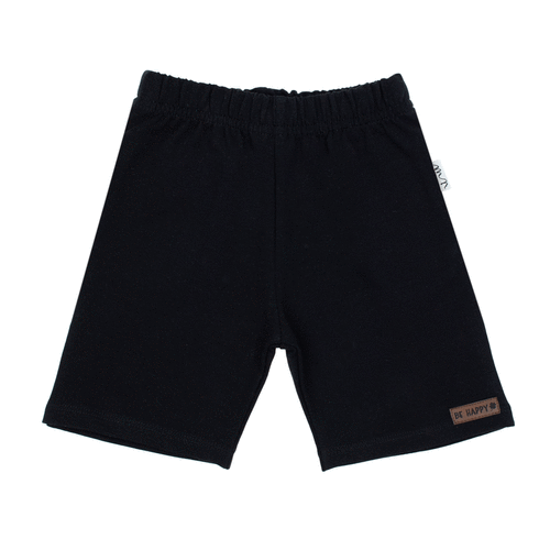 169514 Pantaloncini corti Nicol per bambini - unisex, cotone con elastan, confortevoli, produzione polacca - nero