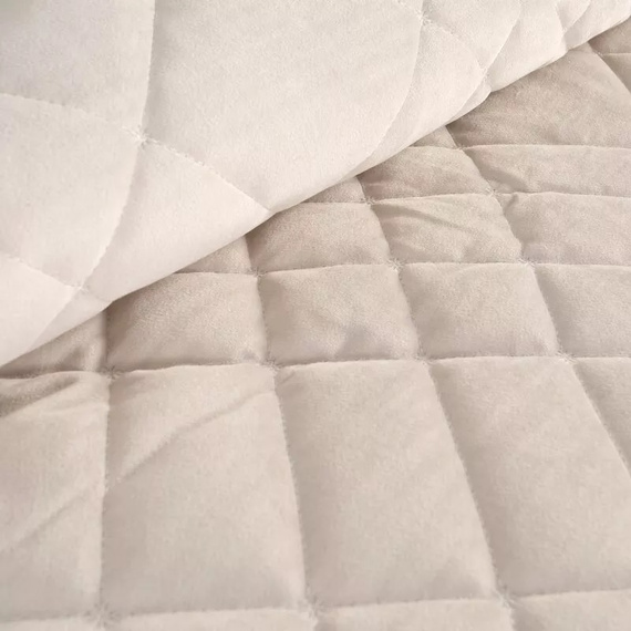 Ria 6 Copriletto decorativo in velluto Eurofirany crema