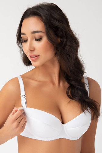 Gorsenia MK01 Ana Reggiseno per l'allattamento - bianco