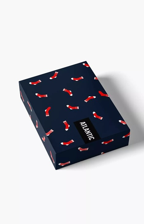 2GMB-010 Boxer Atlantic da uomo - cotone, fantasia natalizia, confezione da 2 pezzi