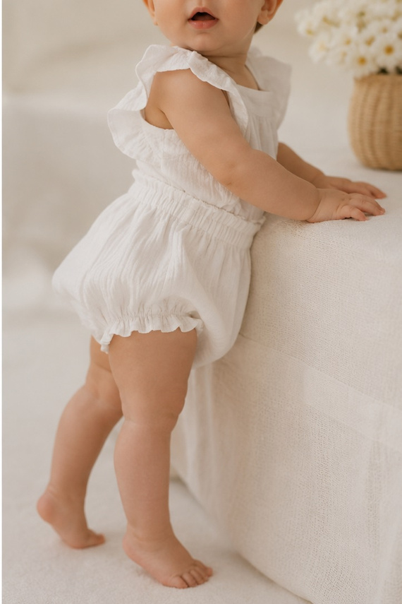 Mamatti BY50002 bloomers in mussola per neonato leggeri estivi cotone
