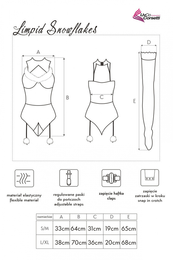 Fiocchi di neve limpidi LC 90604 Babbo vestito LivCo Corsetti Moda