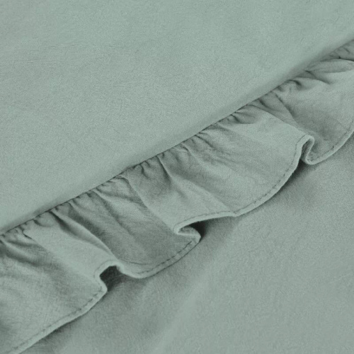 Biancheria da letto in cotone con volant Eurofirany 100% cotone con cerniera salvia