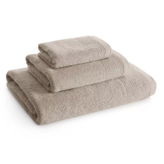 Set di 3 asciugamani Eurofirany 500 GSM cotone in confezione premium beige