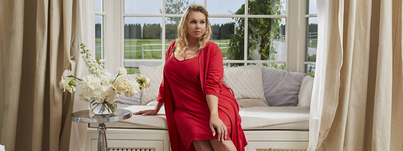 Song Accappatoio da donna con maniche a 3/4 Moda italiana - rosso