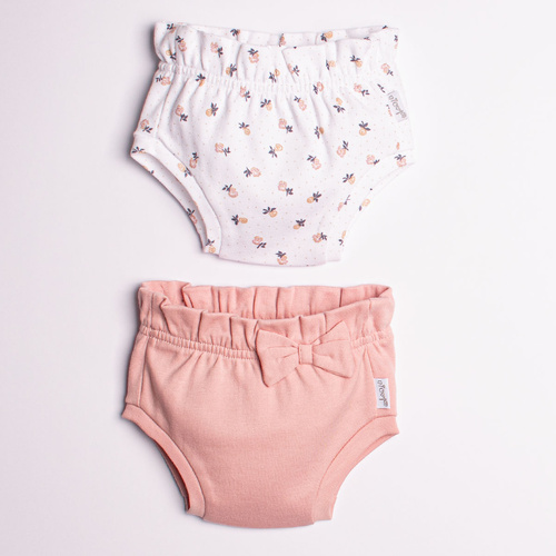 Bloomers Nicol 220087 2-pack per neonati, cotone Oeko-Tex, rosa con fiori