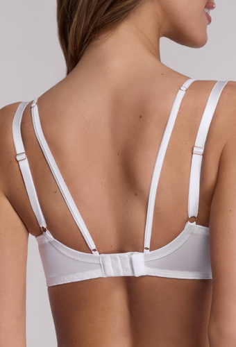 2198 AVA Reggiseno in pizzo semi-morbido con ferretto Elegante e confortevole Bianco