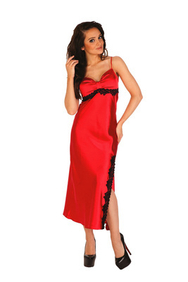 926 Kleoree Camicia da notte lunga De Lafense - rosso