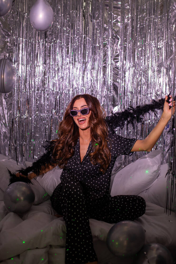 Ria Pigiama donna manica corta, pantaloni lunghi Moda italiana - stampa