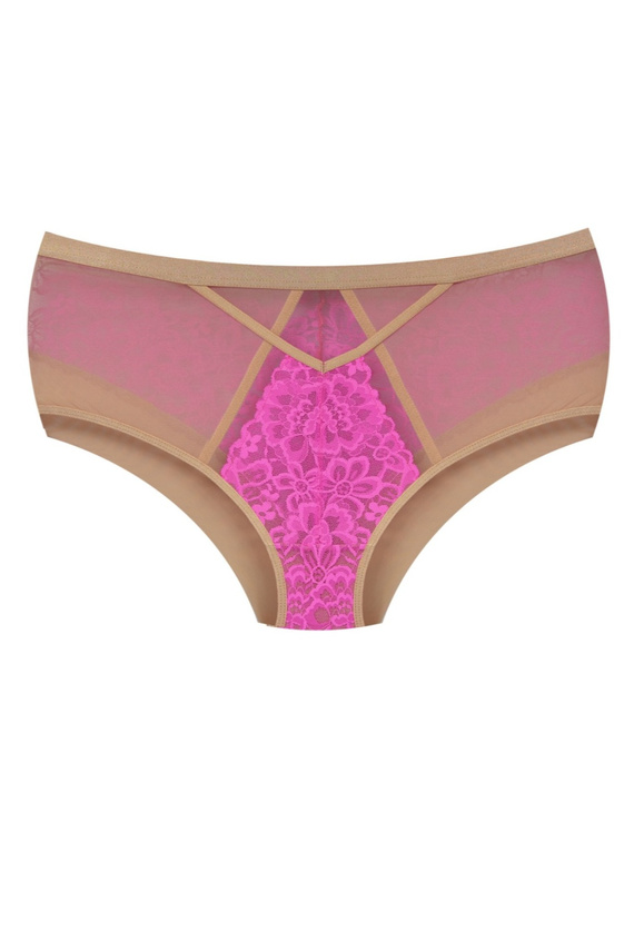 Mediolano Crazy Pink 19249 Slip pieni in pizzo beige-rosa