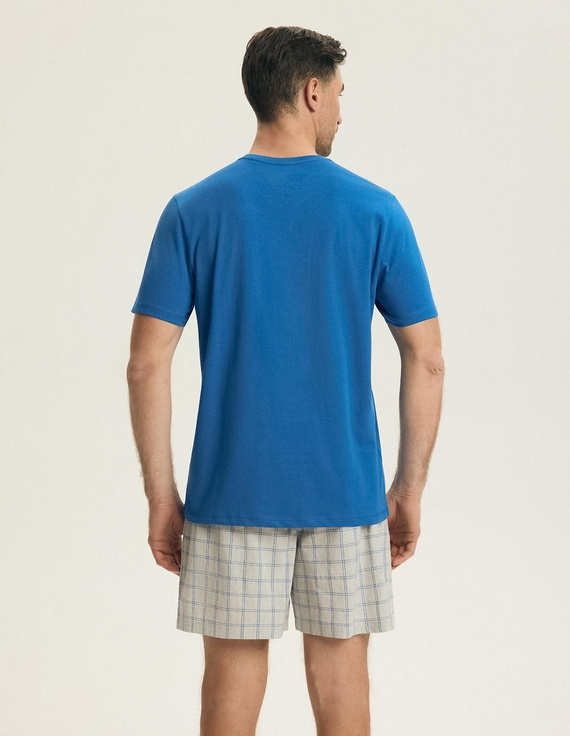 Pigiama uomo Henderson 43453 Nori blu – 100% cotone, set estivo