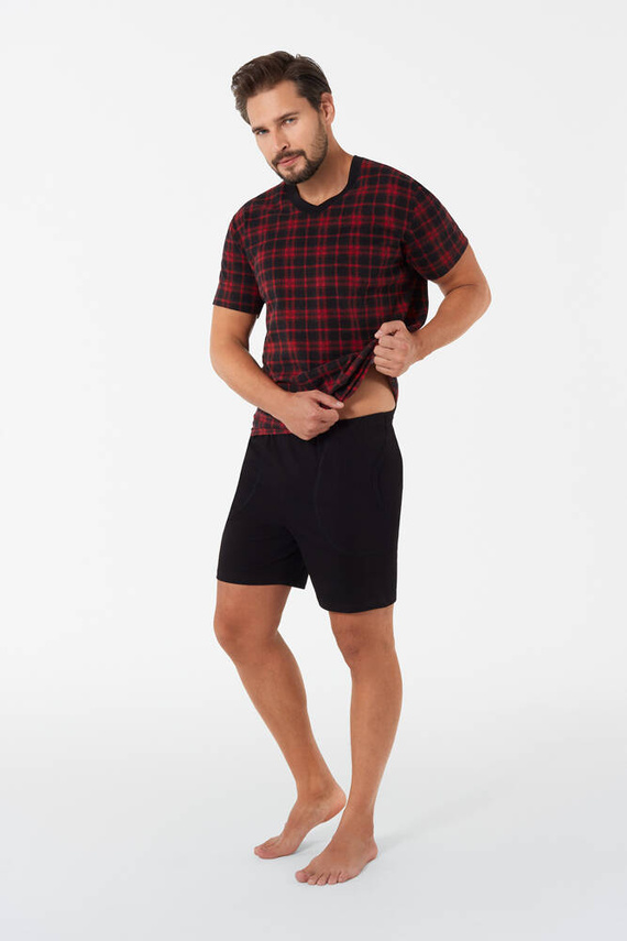 Pigiama e pantaloncini a maniche corte Elijah Uomo Moda Italiana - stampa/nero