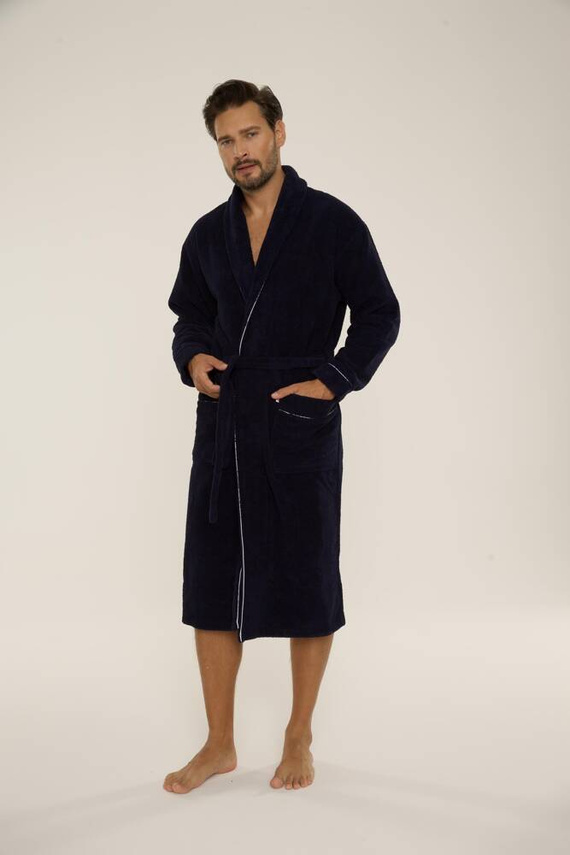 735 Manuele vestaglia da uomo De Lafense - blu navy