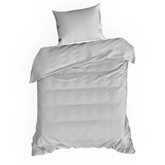 Biancheria da letto MI in microfibra Eurofirany morbida con cerniera 100% poliestere argento