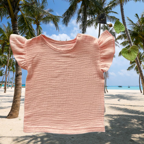 Mamatti BL50106 blusa in mussola bambina leggera cotone estate
