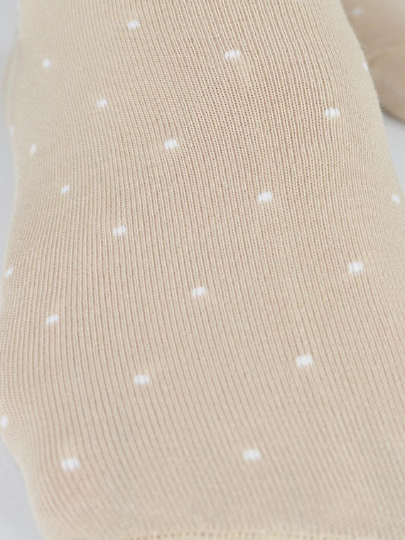 Calzini donna invisibili Noviti ST077 – modal, pois, cuciture piatte beige