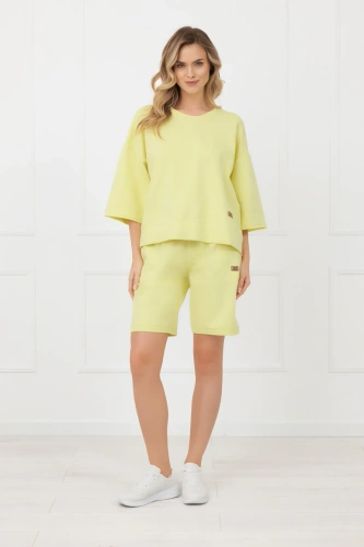 Pantaloncini corti da donna Kaori Italian Fashion gialli