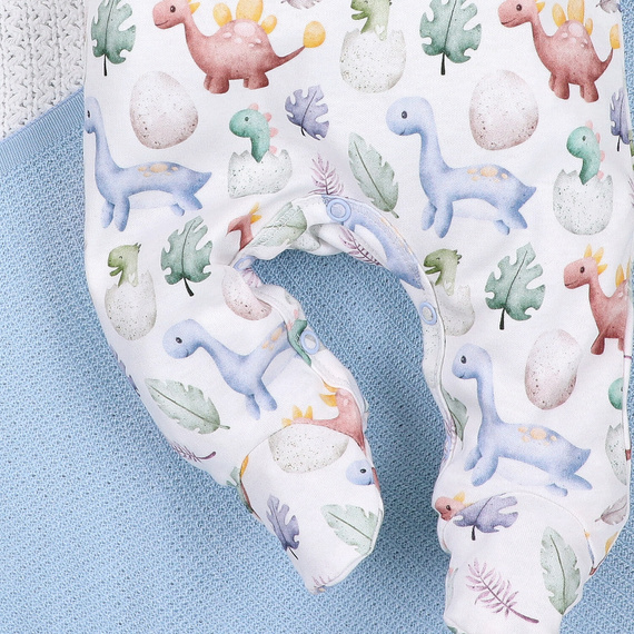 ABN-5569 Tutina Dino Explorer Nini - cotone organico, allacciatura confortevole