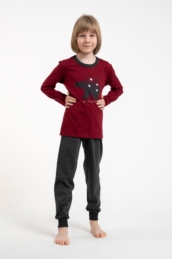 Morten Pigiama bambino Moda italiana bordeaux/c.melange