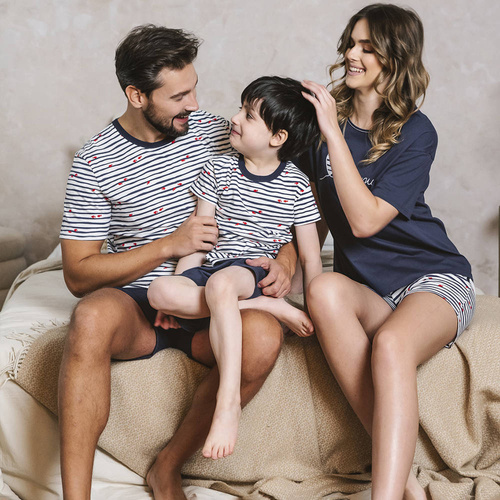 Korfu Pigiama bambino manica corta, pantaloni Moda italiana - stampa/verde