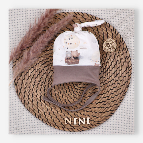 Nini Cappellino Neonato Balloon Friends 100% Cotone Biologico – Alta Qualità Made in Poland