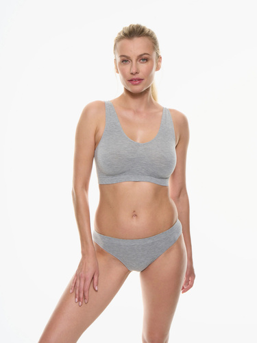 Spiman LIGHT Melange Slip Midi in Bambù Vita Bassa Traspiranti e Morbidi