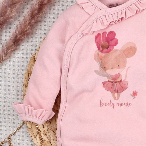 Tutina Nini 100%  Little Mouse cotone biologico per neonato