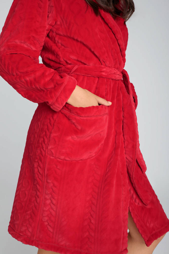 Zala vestaglia da donna in pile Moda italiana - rosso